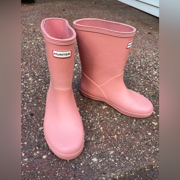 Hunter Kids Pink Rain Boots size UK 1 US 2 B /3G - Picture 11 of 12